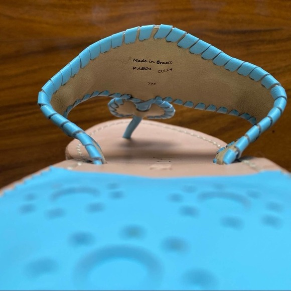 New Jack Rogers blue leather flip flop sandal - Picture 4 of 4